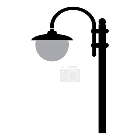 Téléchargez les illustrations : Lampe de jardin logo vectoriel illustration design - en licence libre de droit