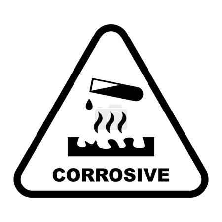 Illustration for Chemical hazard icon, corrosive warning symbol vector illustration design - Royalty Free Image