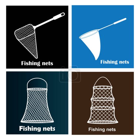 Illustration for Fishing net icon vector illustration template design - Royalty Free Image