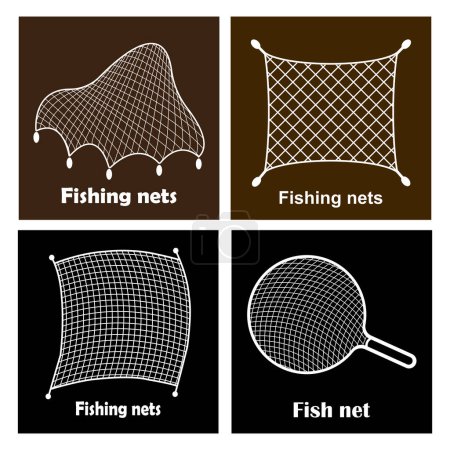 Illustration for Fishing net icon vector illustration template design - Royalty Free Image