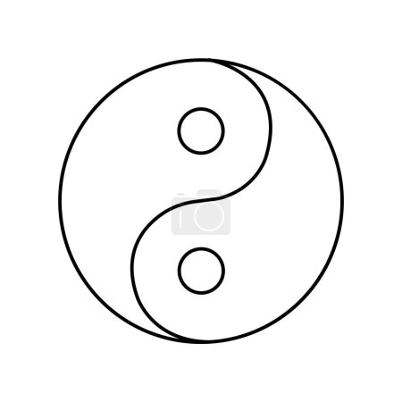 Ilustración de Ying yang icono vector ilustración símbolo diseño - Imagen libre de derechos