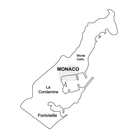 Illustration for Monaco map ikon vector illustration design - Royalty Free Image