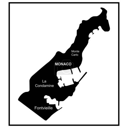 Illustration for Monaco map ikon vector illustration design - Royalty Free Image