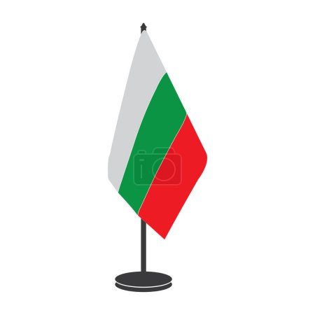 Illustration for Bulgarian flag icon vector illustration simple design - Royalty Free Image