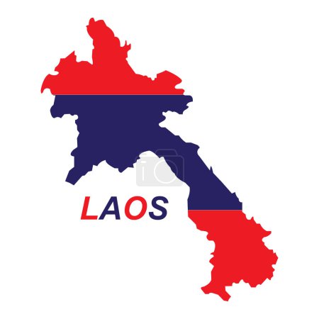 Illustration for Laos country map icon vector illustration simple design - Royalty Free Image