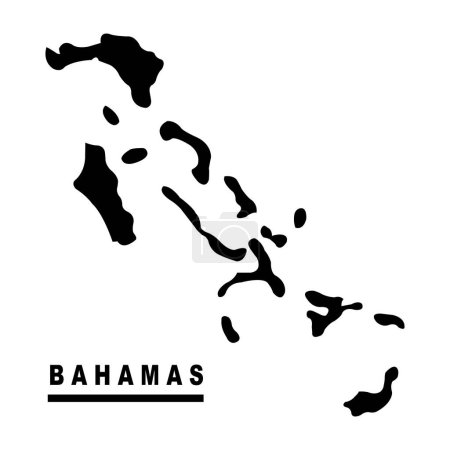 Ilustración de Bahamas mapa vector ilustración símbolo diseño - Imagen libre de derechos
