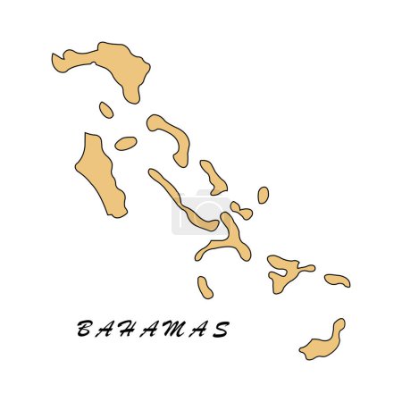 Illustration for Bahamas map vector illustration symbol design - Royalty Free Image
