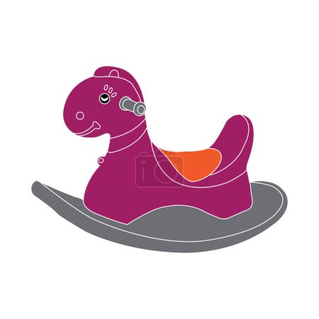 Illustration for Children's toy horse vector illustration simple design - Royalty Free Image