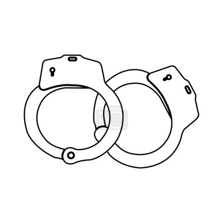 handcuffs icon vector illustration symbol design