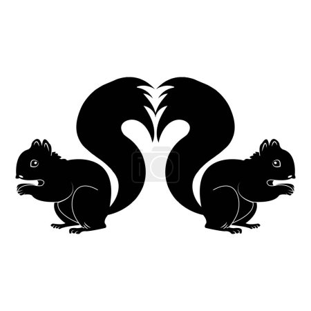 Eichhörnchen Symbol Vektor Illustration einfaches Design