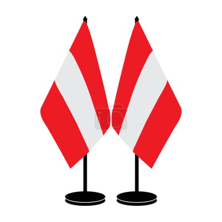 Ilustración de País austríaco bandera vector ilustración diseño - Imagen libre de derechos