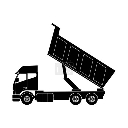 Illustration for Dump truck icon vector illustration simple design - Royalty Free Image
