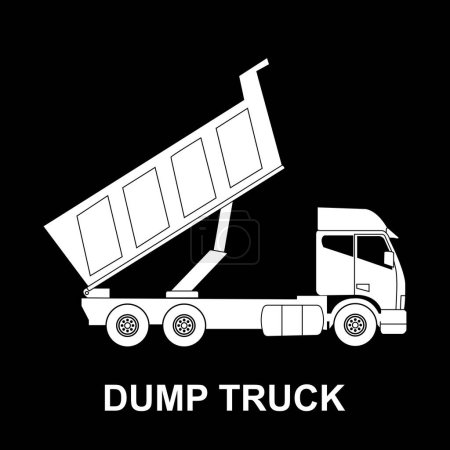 Illustration for Dump truck icon vector illustration simple design - Royalty Free Image