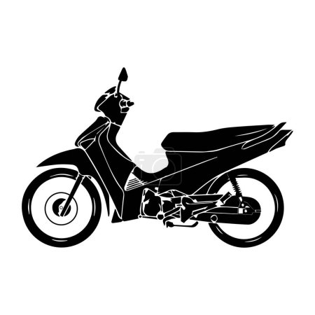 Motorrad Ikone Vektor Illustration einfaches Design