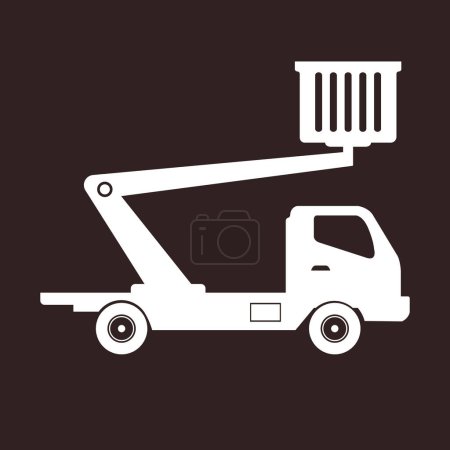 Lifting machine icon vector illustration symbol design