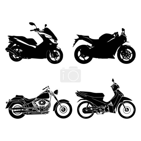 Motorrad Ikone Vektor Illustration einfaches Design