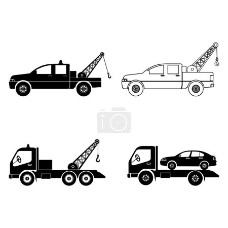 Ilustración de Camión de remolque icono vector ilustración símbolo de diseño - Imagen libre de derechos