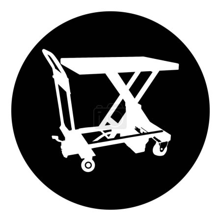 Ilustración de Carro de tijera hidráulica icono vector ilustración diseño - Imagen libre de derechos