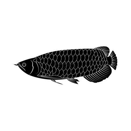 Arowana fish icon vector illustration simple design