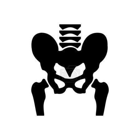 Illustration for Hip Bone icon vector illustration logo design. - Royalty Free Image