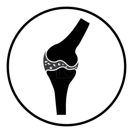 Icono de degeneración conjunta ósea, diseño de símbolo de ilustración vectorial