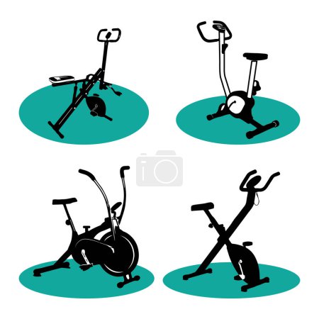Spinning bike icon for fitness vector simple design
