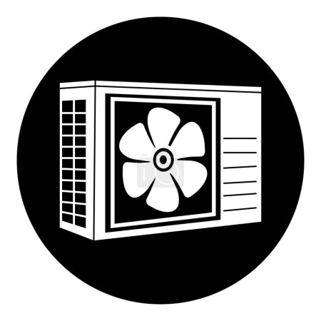 Illustration vectorielle de l'icône du climatiseur extérieur Siimple design