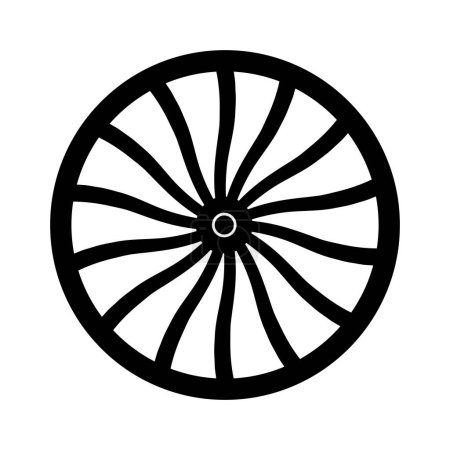 Wooden wheel icon vector illustration simple design
