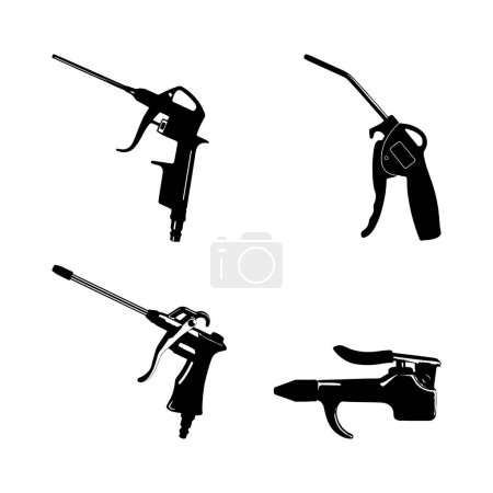 Conception vectorielle d'illustration d'icône de pistolet à air soufflé
