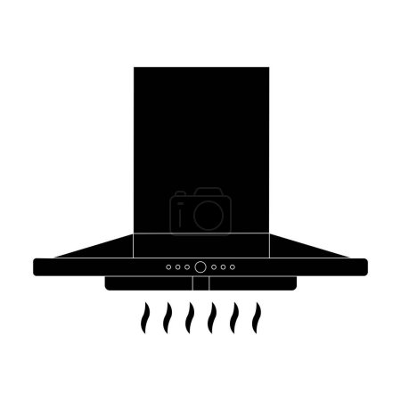 Échappeur de fumée de cuisine icône vectoriel illustration symbole conception