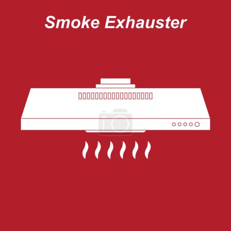Échappeur de fumée de cuisine icône vectoriel illustration symbole conception
