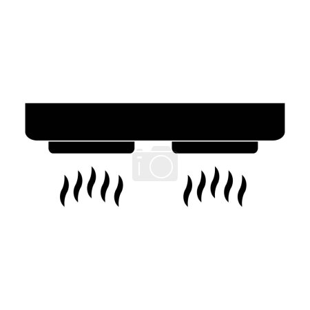 Küche Rauch Absaugung Symbol Vektor Illustration Symbol Design