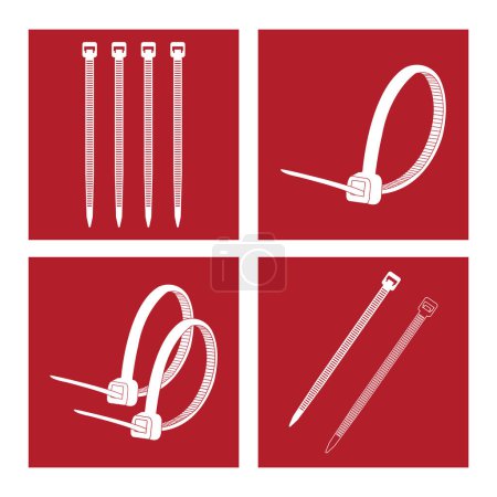 Cable ties icon vector illustration symbol design
