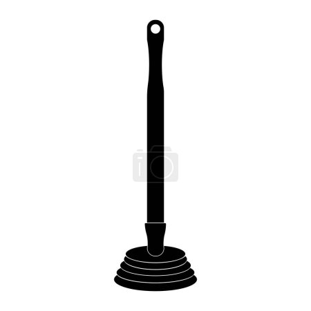 Modèle de conception d'illustration vectorielle d'icône de piston de toilette.