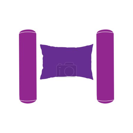 almohada icono vector ilustración diseño simple