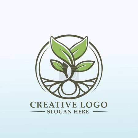 Illustration for Premium Quality Indoor Cannabis Grow Logo - Royalty Free Image