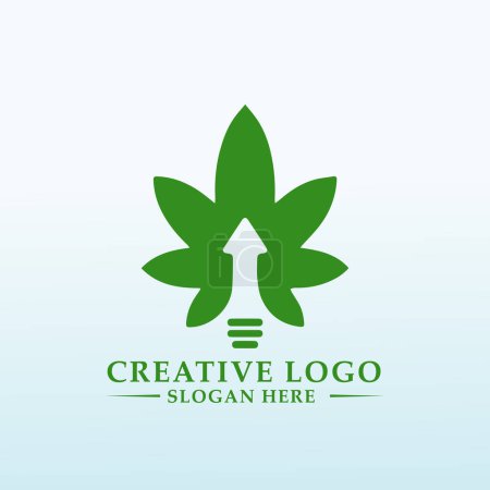 Illustration for Cannabis Lighting Company Logo design - Royalty Free Image