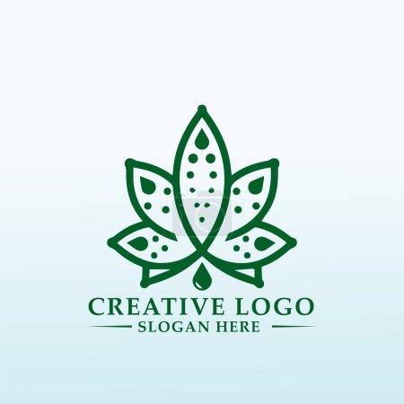 Illustration for Cannabis Farms Virginia Logo design - Royalty Free Image