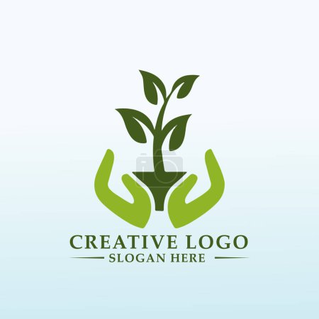 Illustration for Logo for training center for bio dynamic agriculture - Royalty Free Image