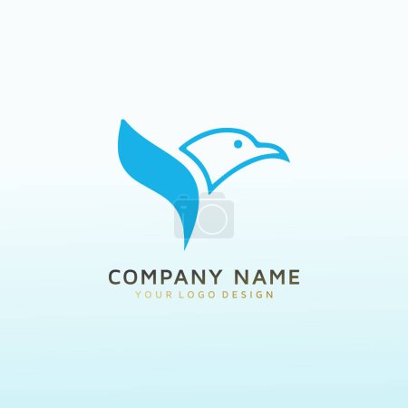 Illustration for Healthcare consulting sophisticated Peregrine logo design - Royalty Free Image