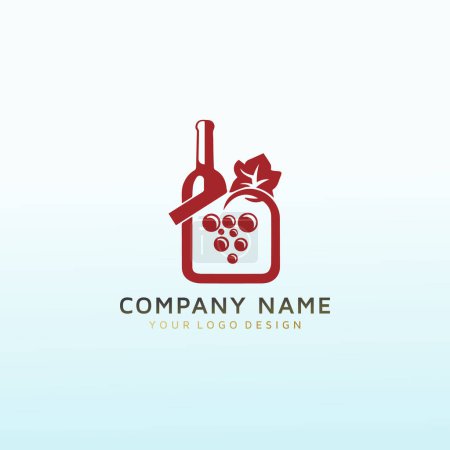Illustration for Develop a logo for the House bottle - Royalty Free Image