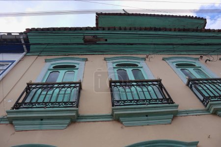 Photo for Areias, Sao Paulo, Brazil, February 1, 2023. details of a building built in 1798 in the city of Areias in the so-called Historical Valley, in the Paraiba Valley, in Sao Paulo - Royalty Free Image