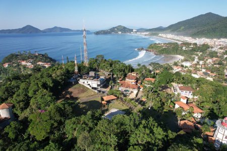 Tenorio and Grande Beach drone view from seen from the top of Praia Vermelha hill. High quality photo