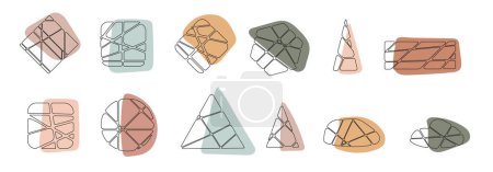 Ilustración de Logo stone products interior business line art - Imagen libre de derechos