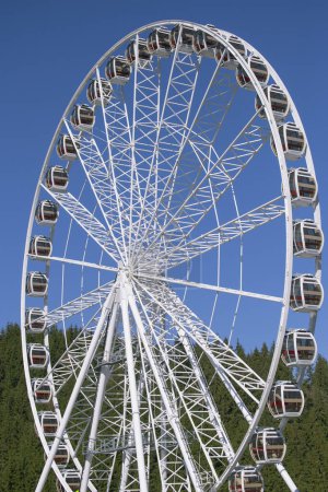 Ferris wheel on a sunny day.