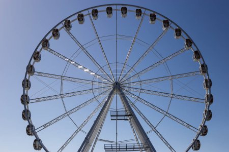 Ferris wheel on a sunny day.