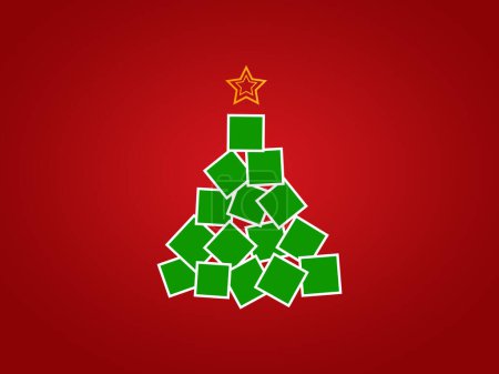 Weihnachtsbaum, Weihnachtsmann und Konzept für den ersten Weihnachtstag