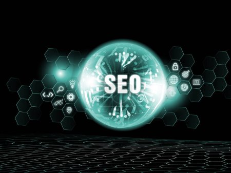 Optimisation des moteurs de recherche SEO, marketing Internet et concept de marque en ligne