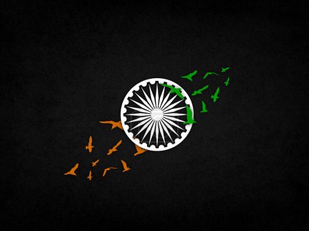 Photo for Republic day celebration, 26 january background and republic day special illustration. - Royalty Free Image