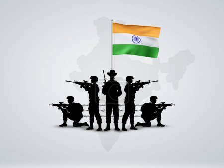 Tag der Republik Indien, gantantra diwas, Tag der Armee und 26. Januar Abstraktion.
